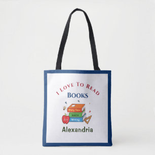 Liefde om boeken te lezen Lezer personaliseren Tote Bag