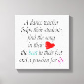 Liefde om dans canvas kunst aan de muur te leren (Voorkant)