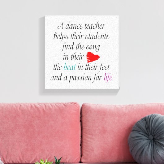 Liefde om dans canvas kunst aan de muur te leren (Insitu (Woonkamer))