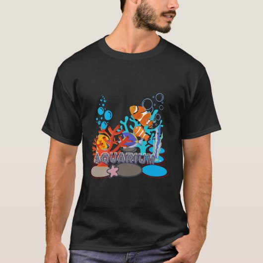 Liefde om de vis in het aquarium te bezoeken t-shirt (Voorkant)