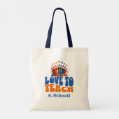 Liefde om gepersonaliseerde lessen te geven tote bag (Achterkant)