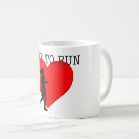 Liefde om hardlopen vrouw meisje cadeau cadeau koffiemok (Voorkant rechts)