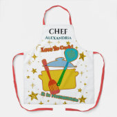 Liefde om kookgerei te koken schort (Voorkant)