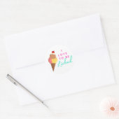 liefde om rond te blijven plakken ronde sticker (Envelop)
