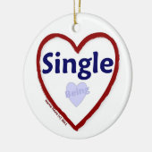 Liefde om single te zijn keramisch ornament (Links)