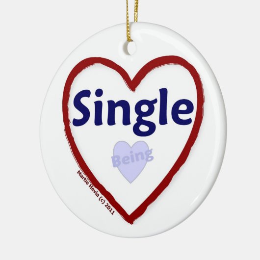 Liefde om single te zijn keramisch ornament (Links)