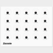 Liefde om te bowlen ronde sticker (Vel)