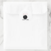 Liefde om te bowlen ronde sticker (Tas)