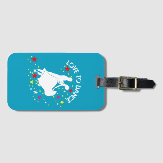 Liefde om te dansen bagagelabel (Voorkant (horizontaal))