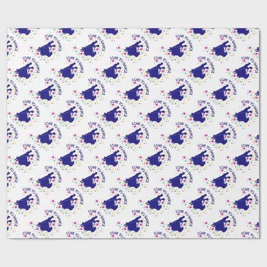 Liefde om te dansen cadeaupapier (Vlak)