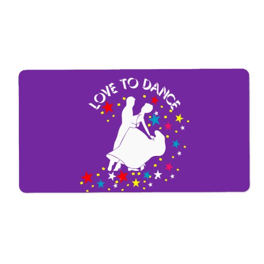 Liefde om te dansen etiket (Voorkant)