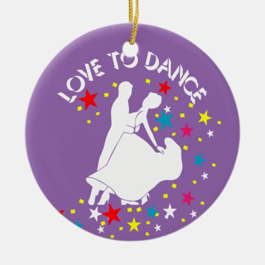 Liefde om te dansen keramisch ornament (Voorkant)