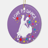 Liefde om te dansen keramisch ornament (Links)