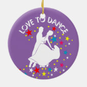 Liefde om te dansen keramisch ornament (Achterkant)