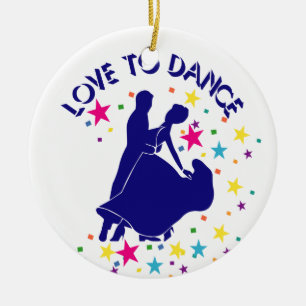 Liefde om te dansen keramisch ornament
