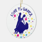 Liefde om te dansen keramisch ornament (Links)