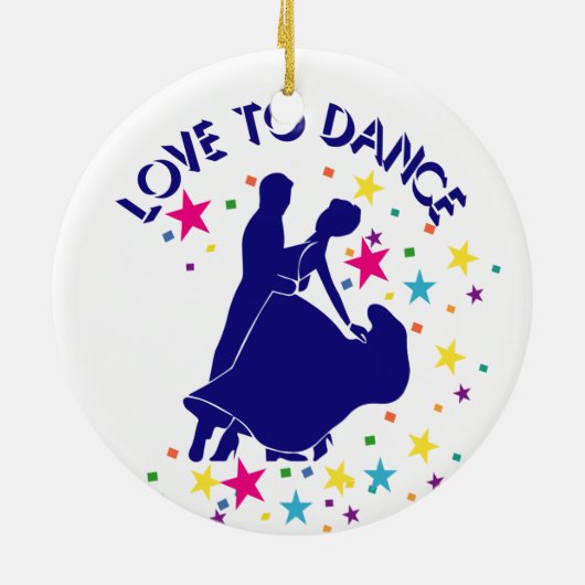 Liefde om te dansen keramisch ornament (Achterkant)