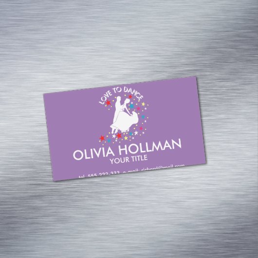 Liefde om te dansen magnetisch visitekaartje (Voorbeeld)