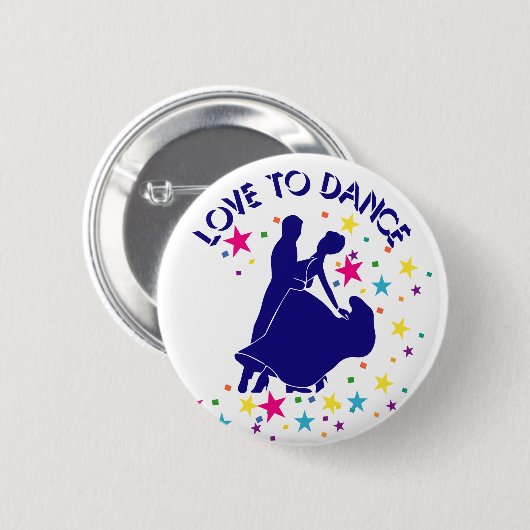 Liefde om te dansen ronde button 5,7 cm (Voorkant /achterkant)