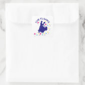 Liefde om te dansen vierkante sticker (Tas)