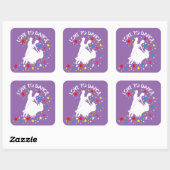 Liefde om te dansen vierkante sticker (Vel)