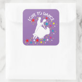 Liefde om te dansen vierkante sticker (Tas)