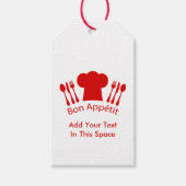 Liefde om te koken Chef Pet Bon Appetit Cadeaulabel (Voorkant)