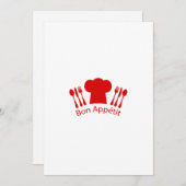 Liefde om te koken Chef Pet Bon Appetit Kaart (Voorkant / Achterkant)