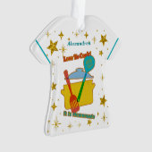 Liefde om te koken Kerstmis gouden sterren Ornament (voorkant)