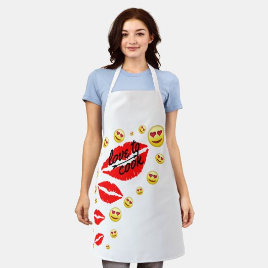Liefde om te koken schort (Gedragen)