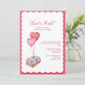 Liefde om te lezen Book Club uitnodiging (Staand voorkant)