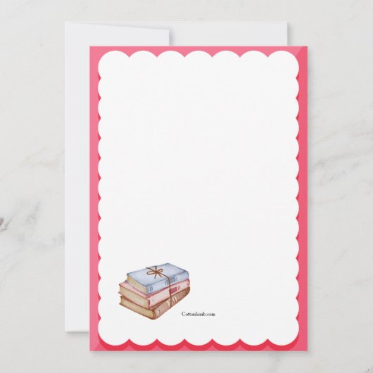 Liefde om te lezen Book Club uitnodiging (Achterkant)