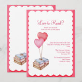 Liefde om te lezen Book Club uitnodiging (Voorkant / Achterkant)