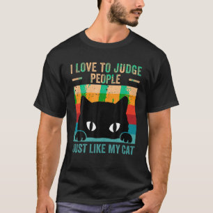 Liefde om te oordelen Mensen Kat Liefhebber Katten T-shirt