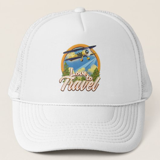 Liefde om te reizen trucker pet (Voorkant)
