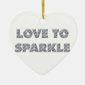 Liefde om te sparen keramisch ornament (Voorkant)