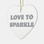 Liefde om te sparen keramisch ornament (Links)