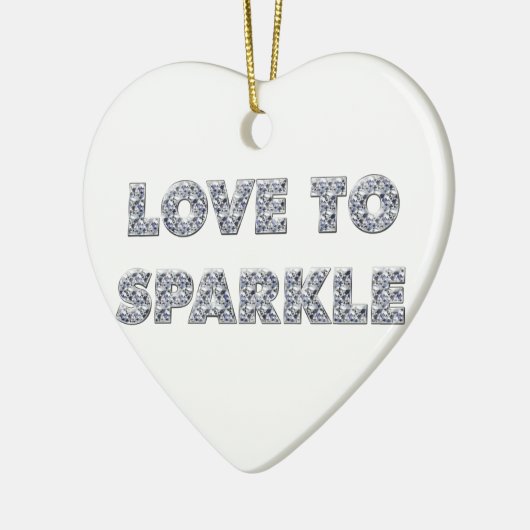 Liefde om te sparen keramisch ornament (Links)