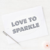 Liefde om te sparen ovale sticker (Envelop)