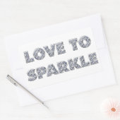 Liefde om te sparen rechthoekige sticker (Envelop)