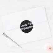 Liefde om te sparen ronde sticker (Envelop)