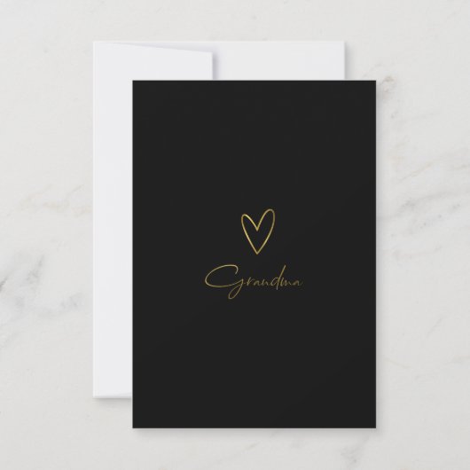 Liefde Oma Bedankt Card – gepersonaliseerd cadeau (Achterkant)