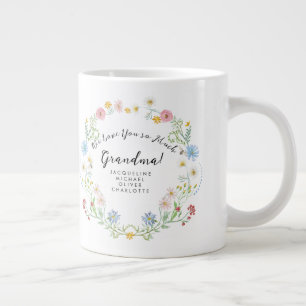 Liefde Oma Floral Wildflower krans Namen Grote Koffiekop