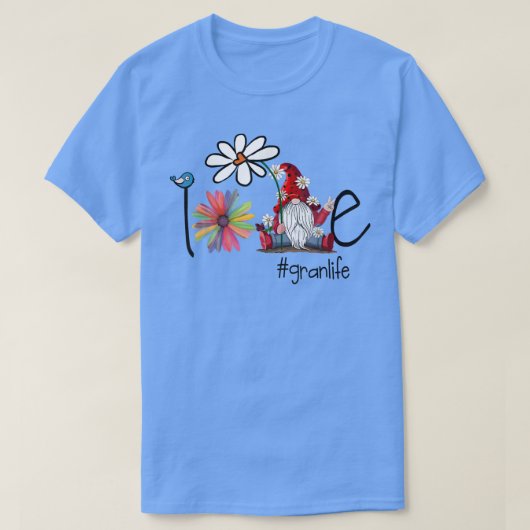 Liefde Oma Leven Kabouter Bloem Kunst Vogel Oma T-shirt (Design voorkant)