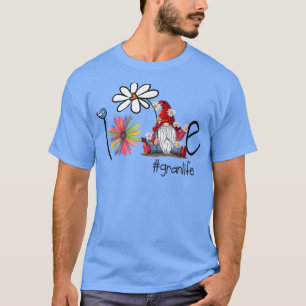 Liefde Oma Leven Kabouter Bloem Kunst Vogel Oma T-shirt