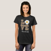 Liefde Oma Leven Leopard Daisy Bloem - Moeders D T-shirt (Voorkant volledig)