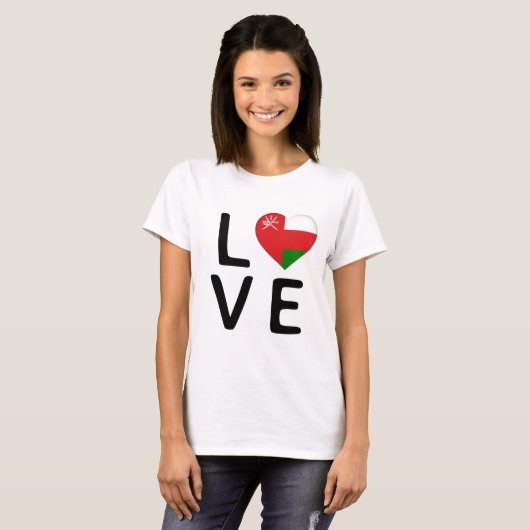 Liefde - Oman Flag T-shirt (Voorkant volledig)