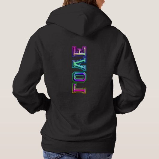 liefde omgekeerde T-Shirt Hoodie (Achterkant)