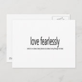 Liefde Onbevreesd gezegde Quote kunst Briefkaart (Voorkant / Achterkant)