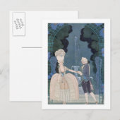 Liefde onder de fontein, illustratie voor 'Fetes G Briefkaart (Voorkant / Achterkant)